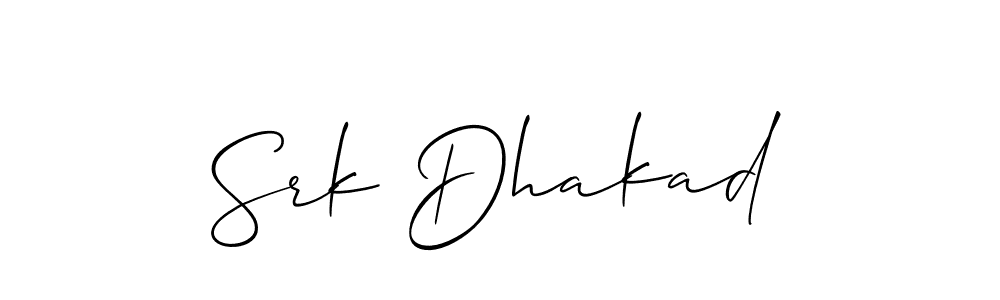 Design your own signature with our free online signature maker. With this signature software, you can create a handwritten (Allison_Script) signature for name Srk Dhakad. Srk Dhakad signature style 2 images and pictures png