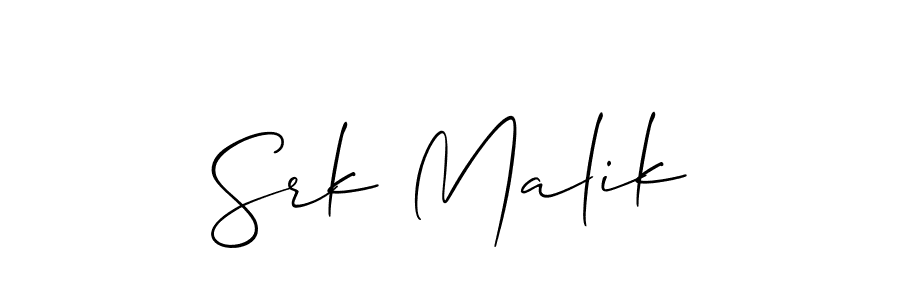You should practise on your own different ways (Allison_Script) to write your name (Srk Malik) in signature. don't let someone else do it for you. Srk Malik signature style 2 images and pictures png