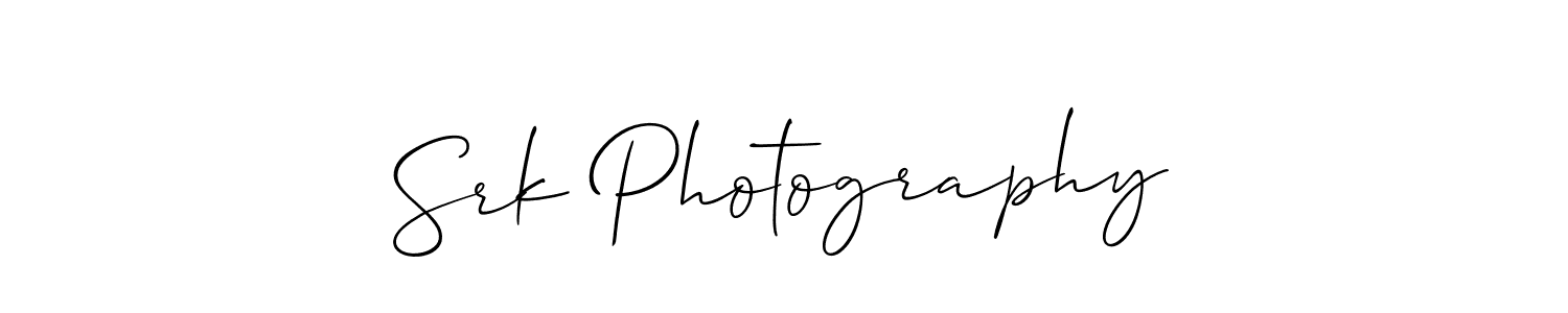 Srk Photography stylish signature style. Best Handwritten Sign (Allison_Script) for my name. Handwritten Signature Collection Ideas for my name Srk Photography. Srk Photography signature style 2 images and pictures png