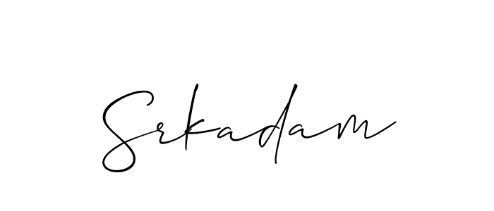 How to make Srkadam name signature. Use Allison_Script style for creating short signs online. This is the latest handwritten sign. Srkadam signature style 2 images and pictures png