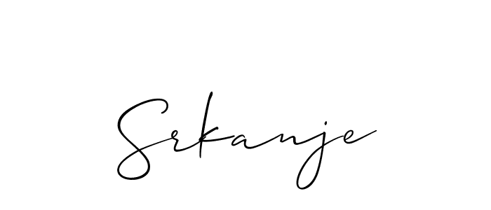 if you are searching for the best signature style for your name Srkanje. so please give up your signature search. here we have designed multiple signature styles  using Allison_Script. Srkanje signature style 2 images and pictures png