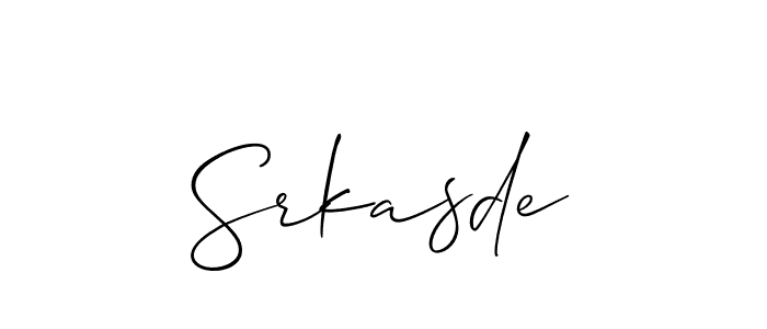 It looks lik you need a new signature style for name Srkasde. Design unique handwritten (Allison_Script) signature with our free signature maker in just a few clicks. Srkasde signature style 2 images and pictures png