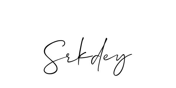 Use a signature maker to create a handwritten signature online. With this signature software, you can design (Allison_Script) your own signature for name Srkdey. Srkdey signature style 2 images and pictures png
