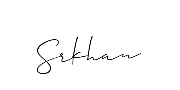 How to make Srkhan name signature. Use Allison_Script style for creating short signs online. This is the latest handwritten sign. Srkhan signature style 2 images and pictures png