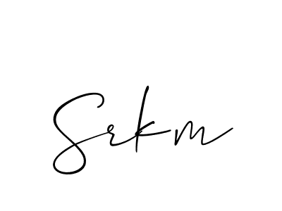 Also we have Srkm name is the best signature style. Create professional handwritten signature collection using Allison_Script autograph style. Srkm signature style 2 images and pictures png
