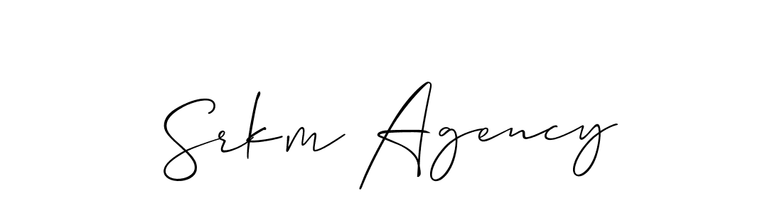 Allison_Script is a professional signature style that is perfect for those who want to add a touch of class to their signature. It is also a great choice for those who want to make their signature more unique. Get Srkm Agency name to fancy signature for free. Srkm Agency signature style 2 images and pictures png