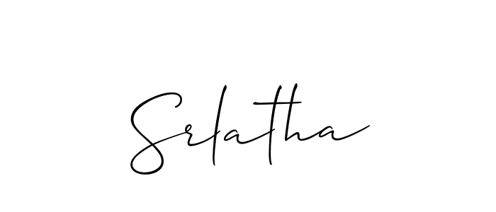 Srlatha stylish signature style. Best Handwritten Sign (Allison_Script) for my name. Handwritten Signature Collection Ideas for my name Srlatha. Srlatha signature style 2 images and pictures png