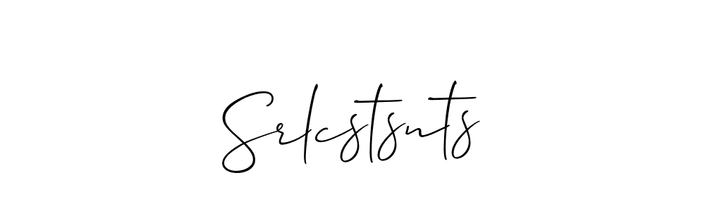 Allison_Script is a professional signature style that is perfect for those who want to add a touch of class to their signature. It is also a great choice for those who want to make their signature more unique. Get Srlcstsnts name to fancy signature for free. Srlcstsnts signature style 2 images and pictures png