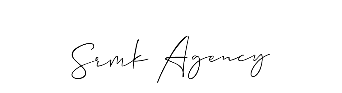 if you are searching for the best signature style for your name Srmk Agency. so please give up your signature search. here we have designed multiple signature styles  using Allison_Script. Srmk Agency signature style 2 images and pictures png