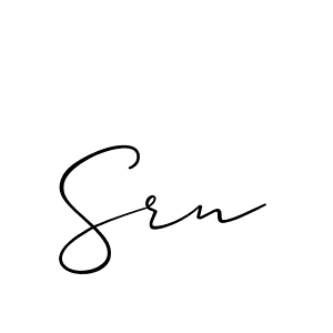 Design your own signature with our free online signature maker. With this signature software, you can create a handwritten (Allison_Script) signature for name Srn. Srn signature style 2 images and pictures png