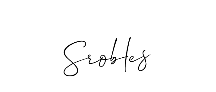 Create a beautiful signature design for name Srobles. With this signature (Allison_Script) fonts, you can make a handwritten signature for free. Srobles signature style 2 images and pictures png