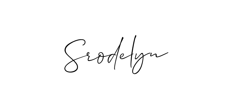 You should practise on your own different ways (Allison_Script) to write your name (Srodelyn) in signature. don't let someone else do it for you. Srodelyn signature style 2 images and pictures png