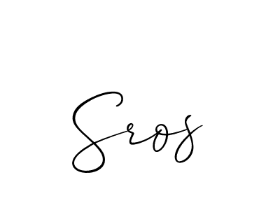 Design your own signature with our free online signature maker. With this signature software, you can create a handwritten (Allison_Script) signature for name Sros. Sros signature style 2 images and pictures png