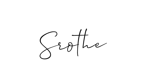 Use a signature maker to create a handwritten signature online. With this signature software, you can design (Allison_Script) your own signature for name Srothe. Srothe signature style 2 images and pictures png