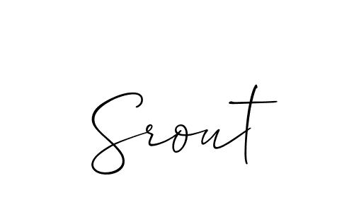Make a beautiful signature design for name Srout. With this signature (Allison_Script) style, you can create a handwritten signature for free. Srout signature style 2 images and pictures png