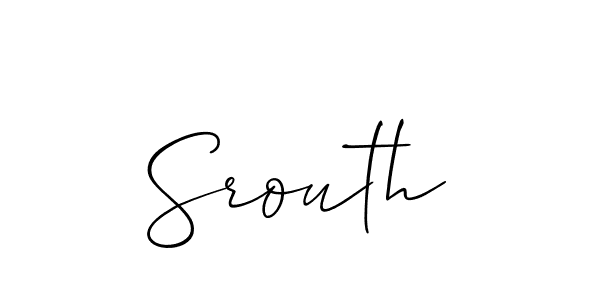 Make a beautiful signature design for name Srouth. With this signature (Allison_Script) style, you can create a handwritten signature for free. Srouth signature style 2 images and pictures png