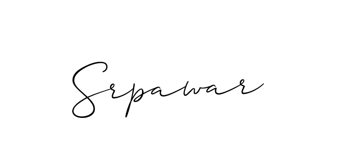 How to make Srpawar signature? Allison_Script is a professional autograph style. Create handwritten signature for Srpawar name. Srpawar signature style 2 images and pictures png