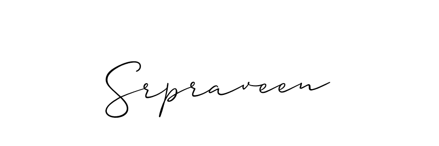 How to Draw Srpraveen signature style? Allison_Script is a latest design signature styles for name Srpraveen. Srpraveen signature style 2 images and pictures png