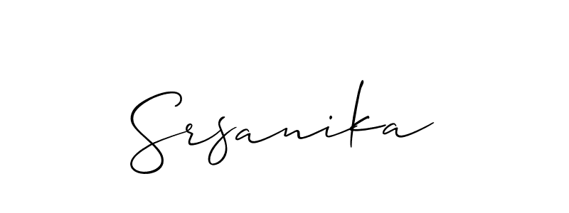 Once you've used our free online signature maker to create your best signature Allison_Script style, it's time to enjoy all of the benefits that Srsanika name signing documents. Srsanika signature style 2 images and pictures png