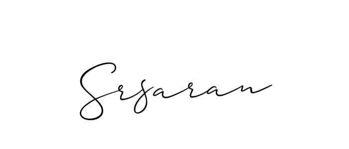 Also we have Srsaran name is the best signature style. Create professional handwritten signature collection using Allison_Script autograph style. Srsaran signature style 2 images and pictures png