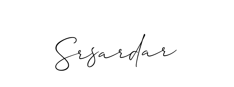 Create a beautiful signature design for name Srsardar. With this signature (Allison_Script) fonts, you can make a handwritten signature for free. Srsardar signature style 2 images and pictures png