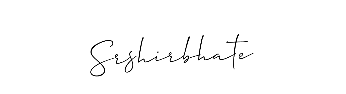 Also You can easily find your signature by using the search form. We will create Srshirbhate name handwritten signature images for you free of cost using Allison_Script sign style. Srshirbhate signature style 2 images and pictures png