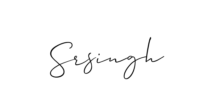 Also You can easily find your signature by using the search form. We will create Srsingh name handwritten signature images for you free of cost using Allison_Script sign style. Srsingh signature style 2 images and pictures png