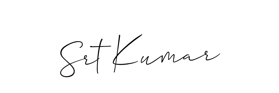 The best way (Allison_Script) to make a short signature is to pick only two or three words in your name. The name Srt Kumar include a total of six letters. For converting this name. Srt Kumar signature style 2 images and pictures png