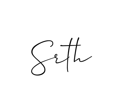 Use a signature maker to create a handwritten signature online. With this signature software, you can design (Allison_Script) your own signature for name Srth. Srth signature style 2 images and pictures png