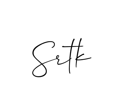 Also You can easily find your signature by using the search form. We will create Srtk name handwritten signature images for you free of cost using Allison_Script sign style. Srtk signature style 2 images and pictures png