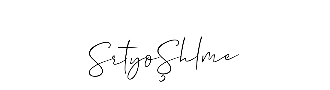 Make a beautiful signature design for name SrtyoŞhlme. With this signature (Allison_Script) style, you can create a handwritten signature for free. SrtyoŞhlme signature style 2 images and pictures png