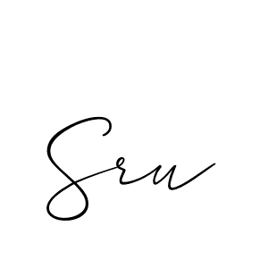 Create a beautiful signature design for name Sru. With this signature (Allison_Script) fonts, you can make a handwritten signature for free. Sru signature style 2 images and pictures png