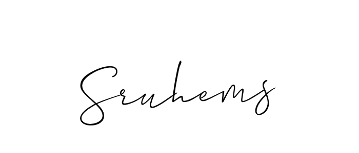 Make a beautiful signature design for name Sruhems. Use this online signature maker to create a handwritten signature for free. Sruhems signature style 2 images and pictures png