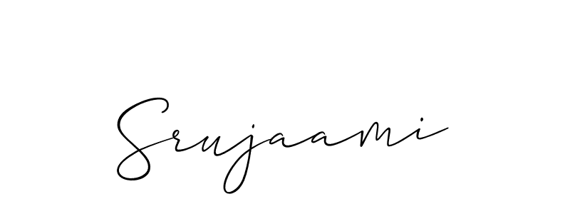 Create a beautiful signature design for name Srujaami. With this signature (Allison_Script) fonts, you can make a handwritten signature for free. Srujaami signature style 2 images and pictures png