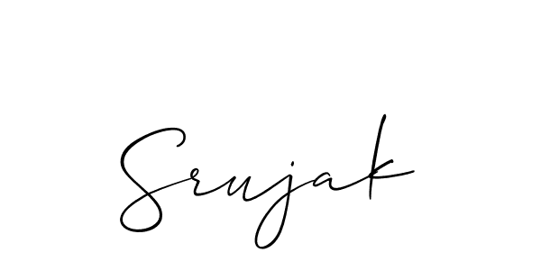 It looks lik you need a new signature style for name Srujak. Design unique handwritten (Allison_Script) signature with our free signature maker in just a few clicks. Srujak signature style 2 images and pictures png