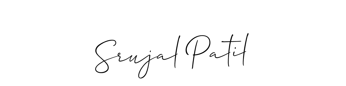 How to Draw Srujal Patil signature style? Allison_Script is a latest design signature styles for name Srujal Patil. Srujal Patil signature style 2 images and pictures png