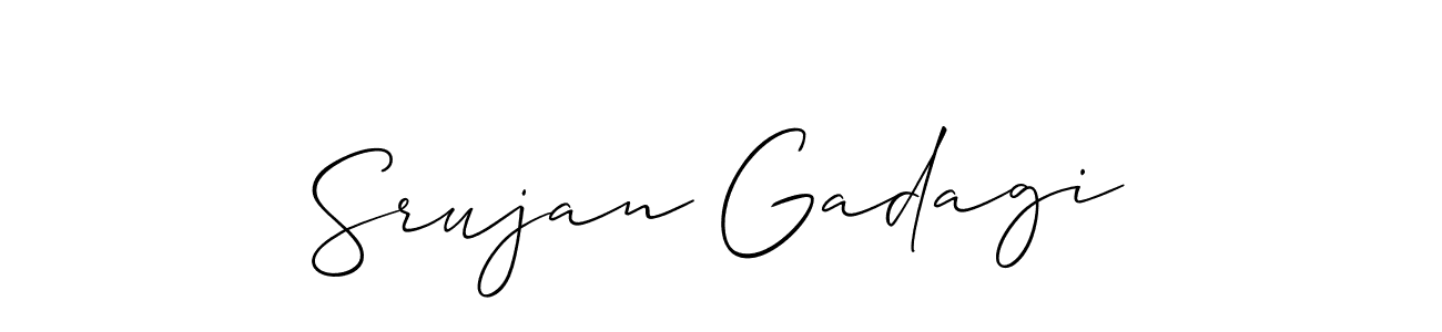 Srujan Gadagi stylish signature style. Best Handwritten Sign (Allison_Script) for my name. Handwritten Signature Collection Ideas for my name Srujan Gadagi. Srujan Gadagi signature style 2 images and pictures png