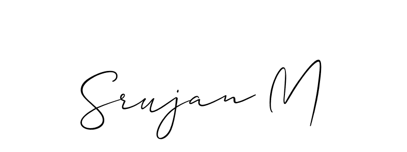 How to Draw Srujan M signature style? Allison_Script is a latest design signature styles for name Srujan M. Srujan M signature style 2 images and pictures png