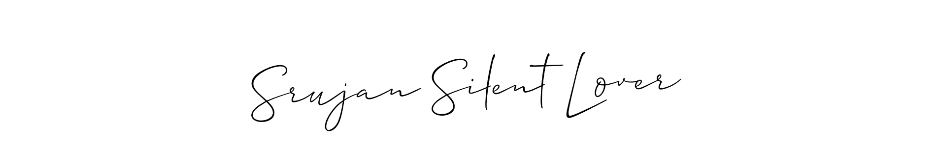 How to make Srujan Silent Lover signature? Allison_Script is a professional autograph style. Create handwritten signature for Srujan Silent Lover name. Srujan Silent Lover signature style 2 images and pictures png