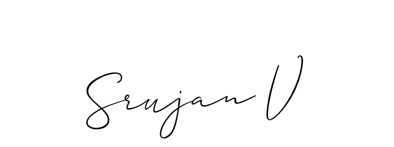 Once you've used our free online signature maker to create your best signature Allison_Script style, it's time to enjoy all of the benefits that Srujan V name signing documents. Srujan V signature style 2 images and pictures png