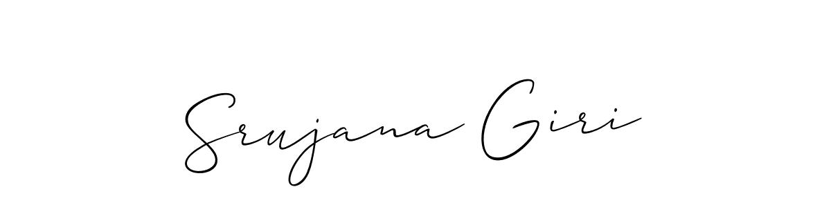 Srujana Giri stylish signature style. Best Handwritten Sign (Allison_Script) for my name. Handwritten Signature Collection Ideas for my name Srujana Giri. Srujana Giri signature style 2 images and pictures png