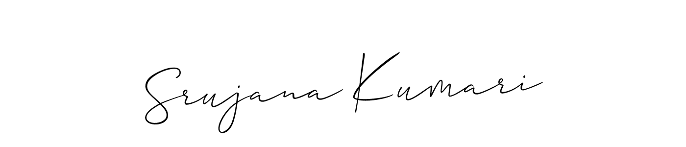 Make a beautiful signature design for name Srujana Kumari. With this signature (Allison_Script) style, you can create a handwritten signature for free. Srujana Kumari signature style 2 images and pictures png