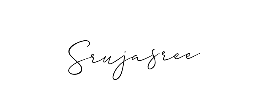 Create a beautiful signature design for name Srujasree. With this signature (Allison_Script) fonts, you can make a handwritten signature for free. Srujasree signature style 2 images and pictures png