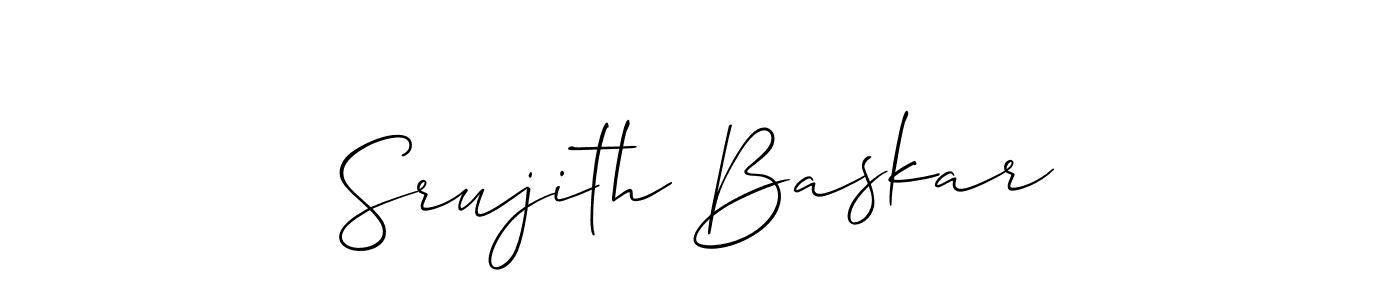 Similarly Allison_Script is the best handwritten signature design. Signature creator online .You can use it as an online autograph creator for name Srujith Baskar. Srujith Baskar signature style 2 images and pictures png