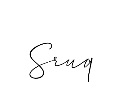 Allison_Script is a professional signature style that is perfect for those who want to add a touch of class to their signature. It is also a great choice for those who want to make their signature more unique. Get Sruq name to fancy signature for free. Sruq signature style 2 images and pictures png