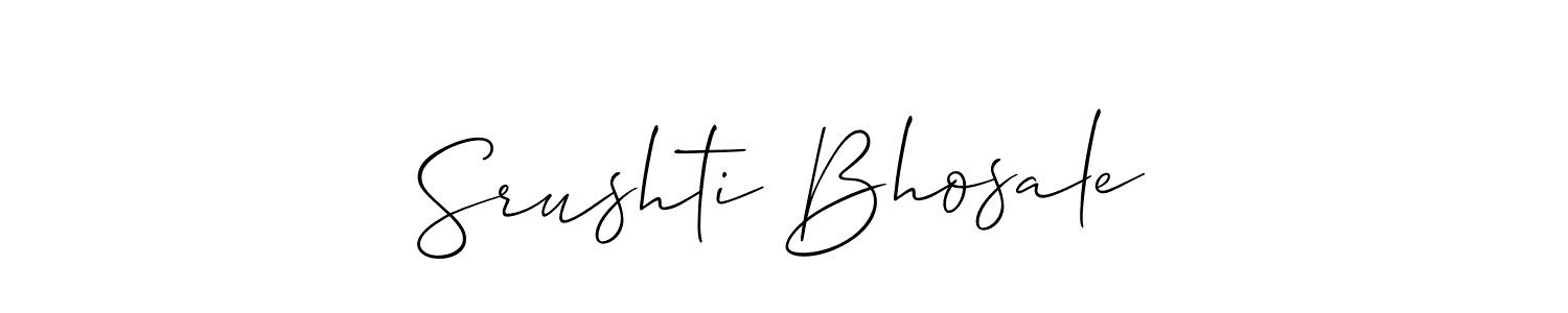 Best and Professional Signature Style for Srushti Bhosale. Allison_Script Best Signature Style Collection. Srushti Bhosale signature style 2 images and pictures png