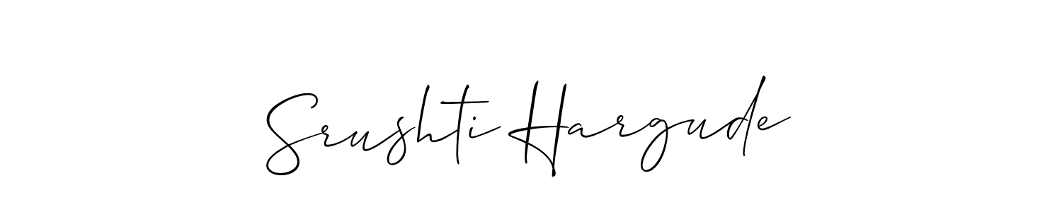 Srushti Hargude stylish signature style. Best Handwritten Sign (Allison_Script) for my name. Handwritten Signature Collection Ideas for my name Srushti Hargude. Srushti Hargude signature style 2 images and pictures png