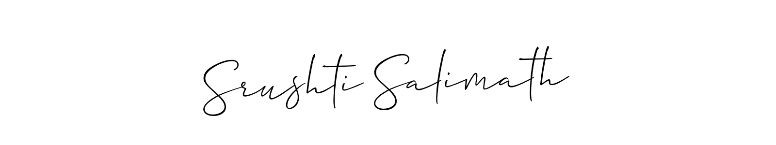 if you are searching for the best signature style for your name Srushti Salimath. so please give up your signature search. here we have designed multiple signature styles  using Allison_Script. Srushti Salimath signature style 2 images and pictures png