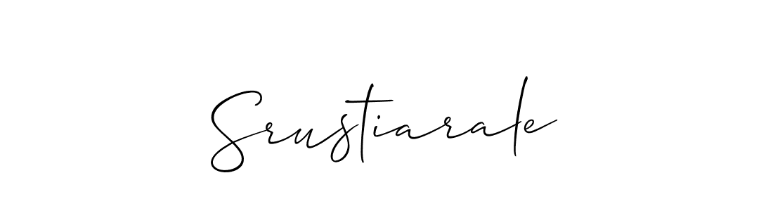 Allison_Script is a professional signature style that is perfect for those who want to add a touch of class to their signature. It is also a great choice for those who want to make their signature more unique. Get Srustiarale name to fancy signature for free. Srustiarale signature style 2 images and pictures png