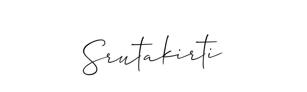 The best way (Allison_Script) to make a short signature is to pick only two or three words in your name. The name Srutakirti include a total of six letters. For converting this name. Srutakirti signature style 2 images and pictures png